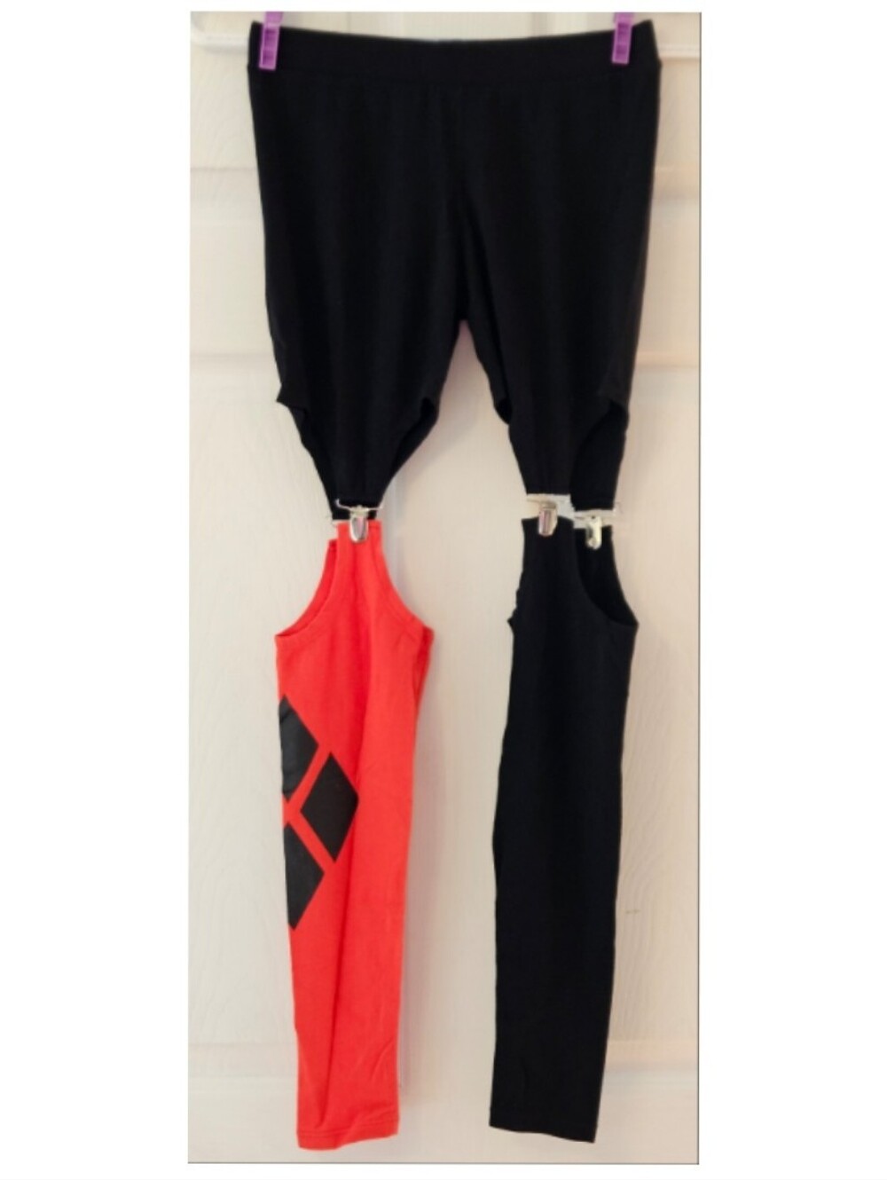 DC Comics Harleen Black And Red Leggings S